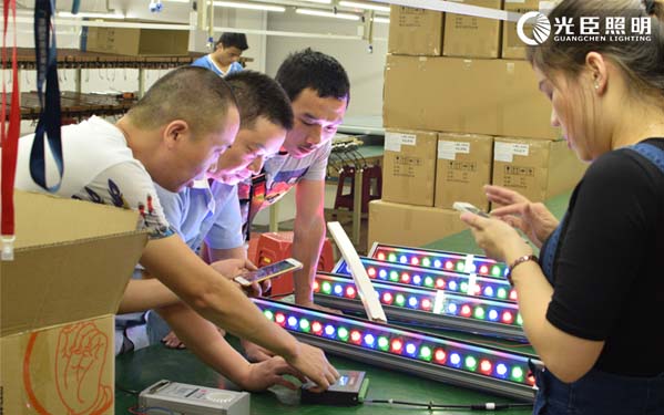 DMX512冼墻燈現場調試