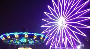 又一“夜幕之眼”誕生!廣西百色沙灘公園摩天輪亮化工程