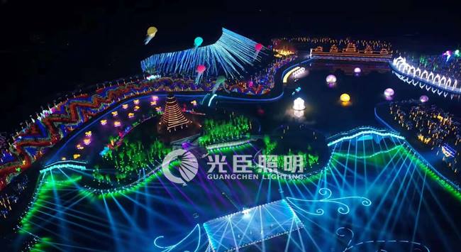 廣東光臣LED洗墻燈廠家,助力貴州黎平縣薩瑪公園燈光秀