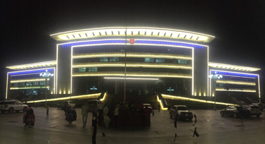 喜迎祖國70華誕 光臣照明市政大樓亮化項目節前亮燈