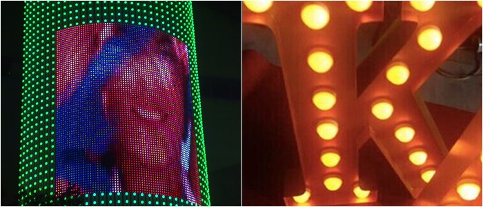 LED點光源屏發光文字