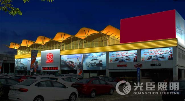 4S店洗墻燈亮化 4S店洗墻燈亮化